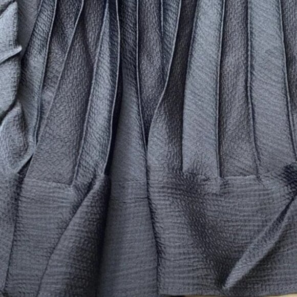 NEW BA&SH Womens Maxi Dress Marine Blue Size S Woopy Pleated V-Neck Navy - Picture 2 of 10